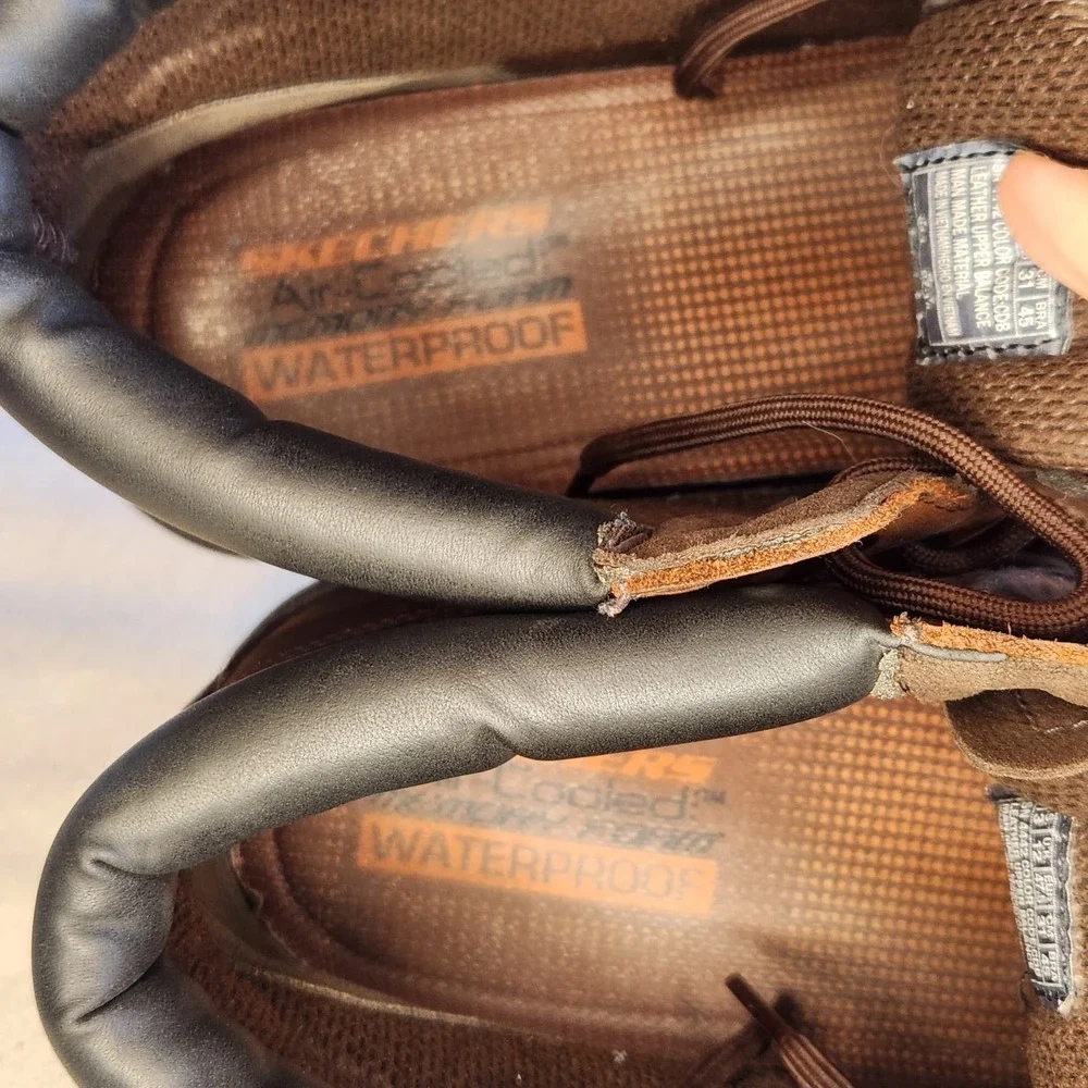 SKECHERS Sergeants-Verdict Work Boot Mens 13 Memory Foam Oiled Brown‎ Waterproof
